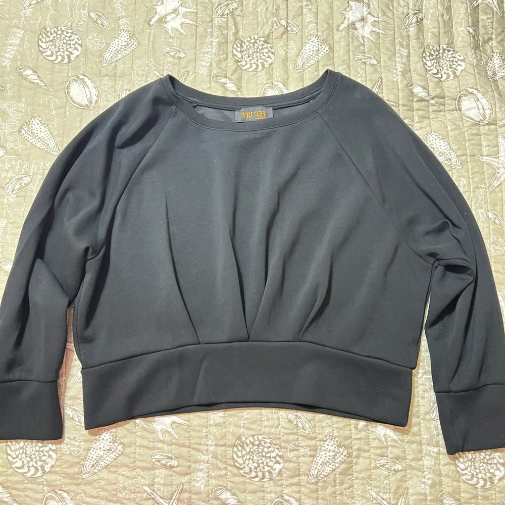 Truth Black Pleated Sweatshirt